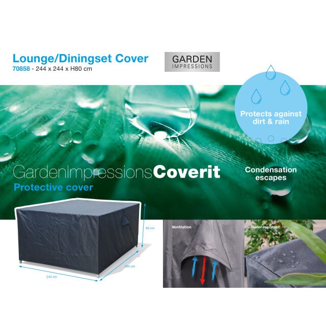 Garden Impressions Coverit lounge-diningset hoes 244x244xh80 cm