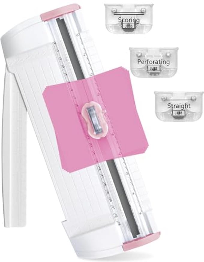3-in-1 papiertrimmer voor knutselen en thuisgebruik – A5 snijmachine met rechte, score- en perforeermessen