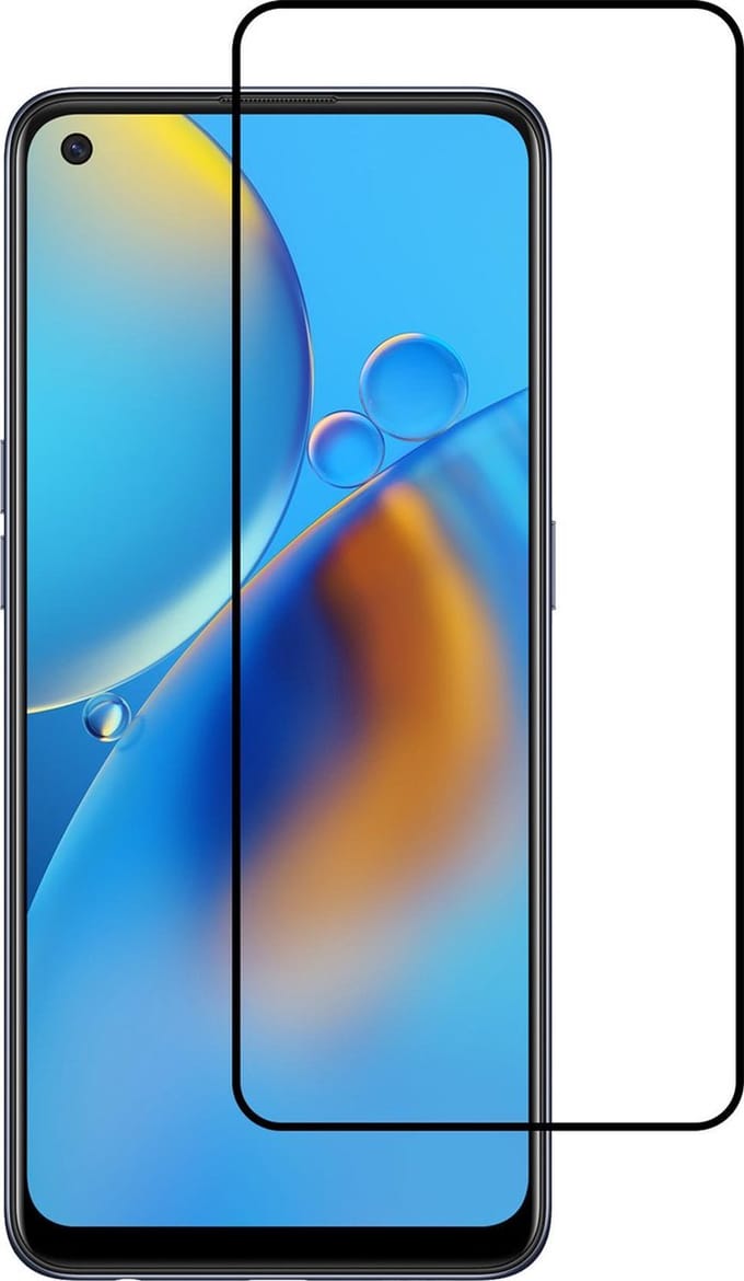 Screenprotector - Geschikt voor OPPO A74 4G - Full Cover - Beschermglas - Gehard Glas - Tempered Glass - Screen Protector