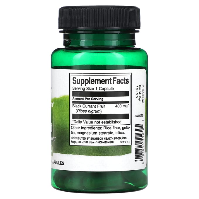 Cassis Spectre Complet, 400 mg, 60 Capsules