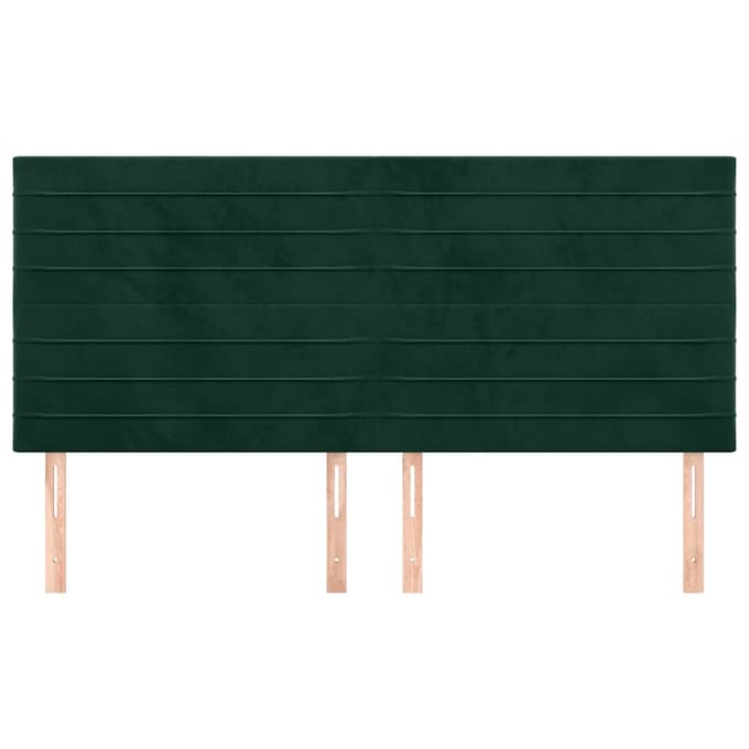 vidaXL - Hoofdbord - donkergroen - 180x5x118/128 - cm - fluweel