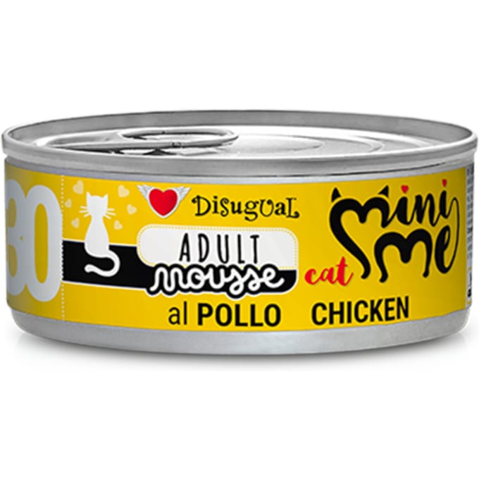 Voordeelpakket: 24x85g Disugual Mini-Me Cat Mousse Kip natvoer voor katten