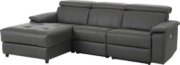 Tanaro-Chaiselong - Rechts Elektrisch - Grijs PU