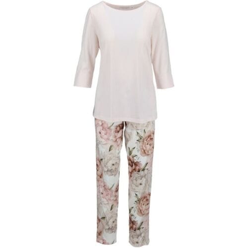 Katoenen dames pyjama poeder Ringella - Roze - Maat - 50