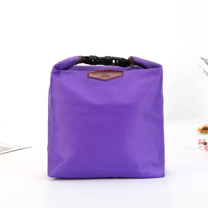 Waterdichte thermische koeler geïsoleerde lunchbox, draagbare draagtas, picknickzakken paars