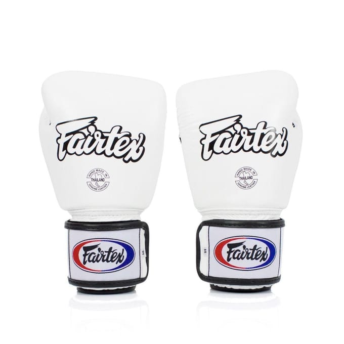 Fairtex BGV1-BR Bokshandschoenen 14 Oz – Premium Thais Leer – Air Mesh Ventilatie – Wit