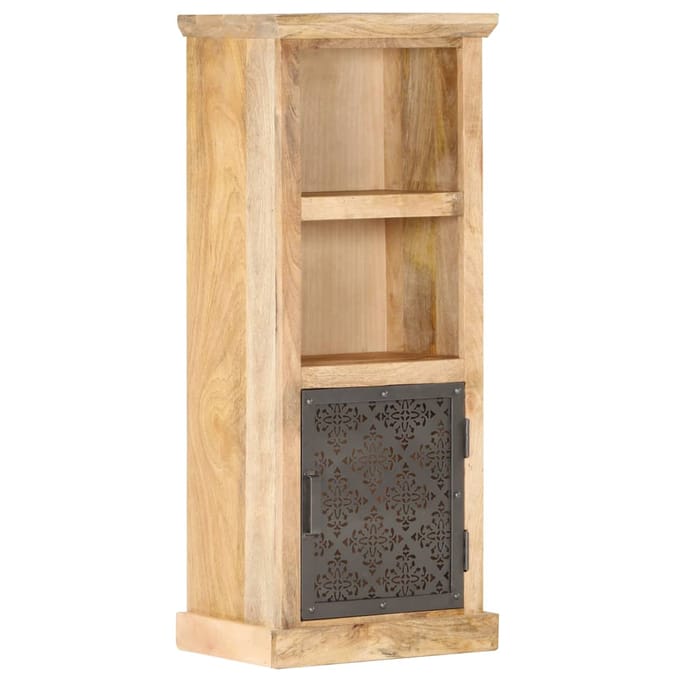 vidaXL - Hoge - kast - met - deur - 45x32x110 - cm - massief - mangohout
