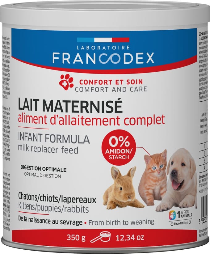 Francodex Instant Formula Milk Replacer voor Puppy Kitten en Konijn 350g