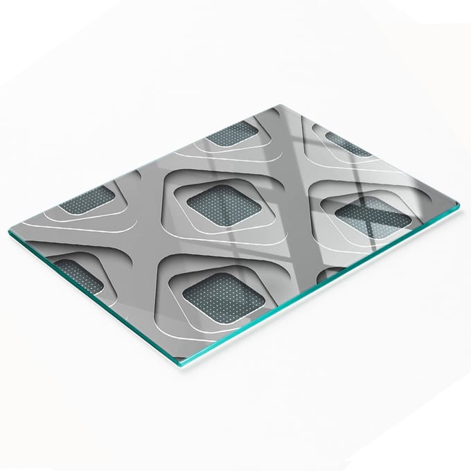 Multifunctionele decoratieve snijplank voor de keuken, gemaakt van gehard glas, 3D, 80x52 cm