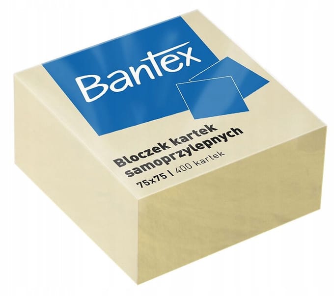Bantex Gele Zelfklevende Notitieblokjes 75x75mm - 400 Vel
