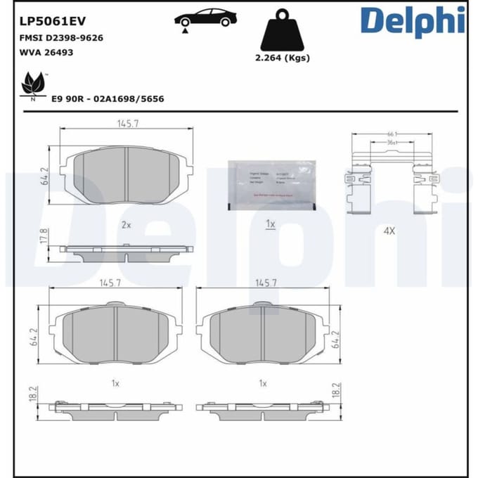 Remblokset DELPHI LP5061EV