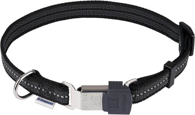Reflecterende verstelbare hondenhalsband - 40-55 cm zwart