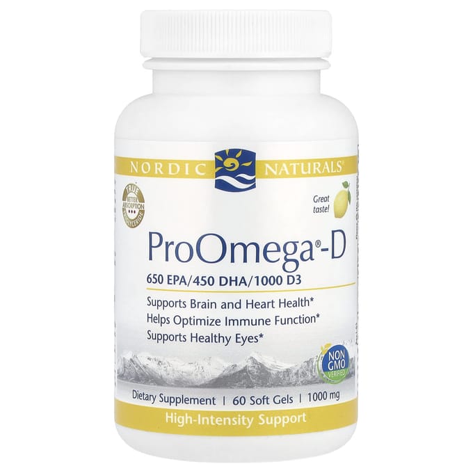 Nordic Naturals, Pro-Omega-D, Citroen, 1.000 mg, 60 Softgels