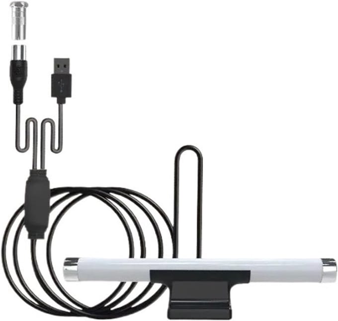 Digitale TV Antenne - Binnen Antenne - HD Signaal Ontvangen - Brede Compatibiliteit - 5 Meter Kabel - Wit