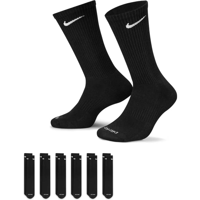 Nike Everyday Plus Cushioned Crew 6-pack Sokken Zwart K010