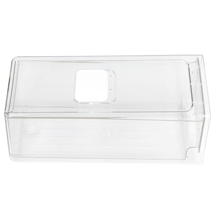 Koelkastcontainers Voedselkwaliteit Transparante Voorraadkast Opbergbak Stapelbare Classificatie Opberglade S white