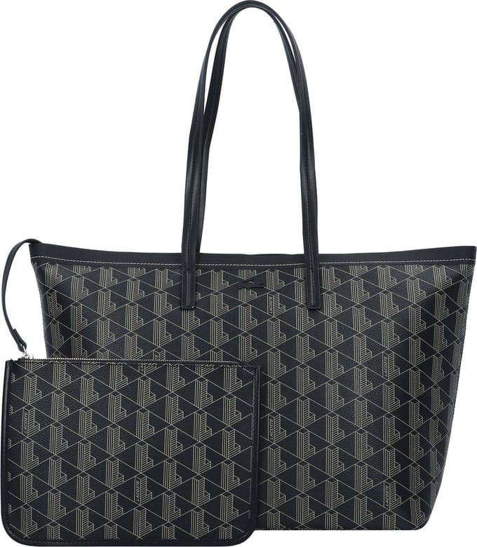 LACOSTE Schoudertas Shopper Shopping Bag Mono Bone White Taupe Beige