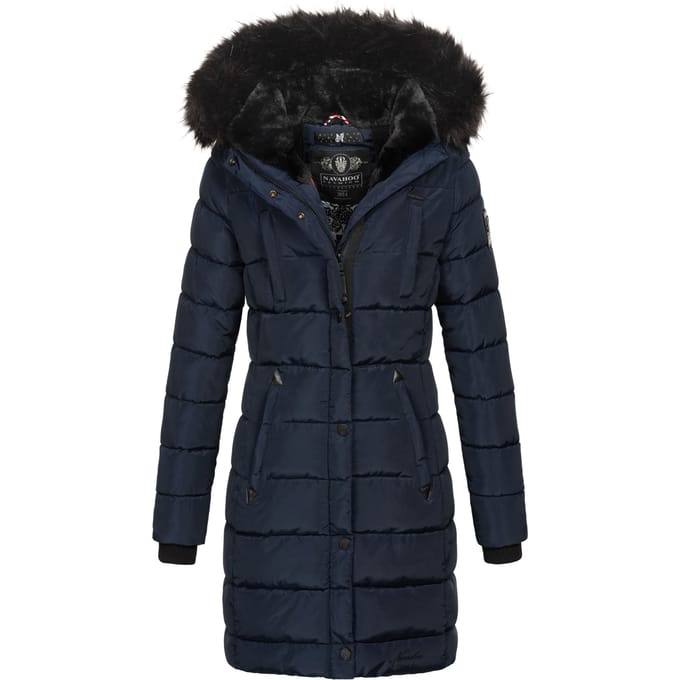 Navahoo dames lange winterjas Lotusblüte Princess – Warm & Elegant