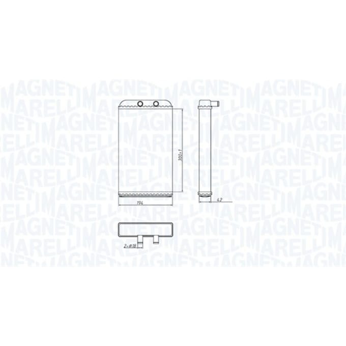 Warmtewisselaar, interieur verwarming MAGNETI MARELLI 350218402000