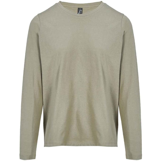 SOLS Dames/Dames Monarch T-shirt met lange mouwen (Khaki)