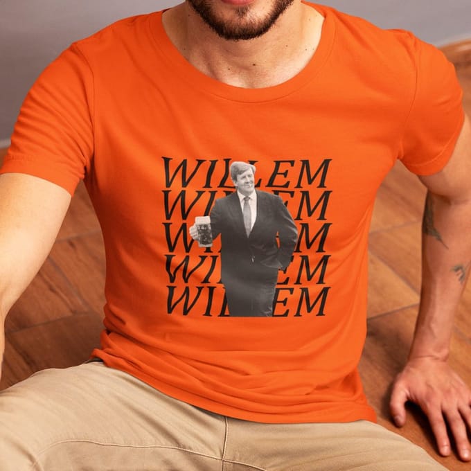 Oranje Koningsdag T-shirt Willem X 5 S