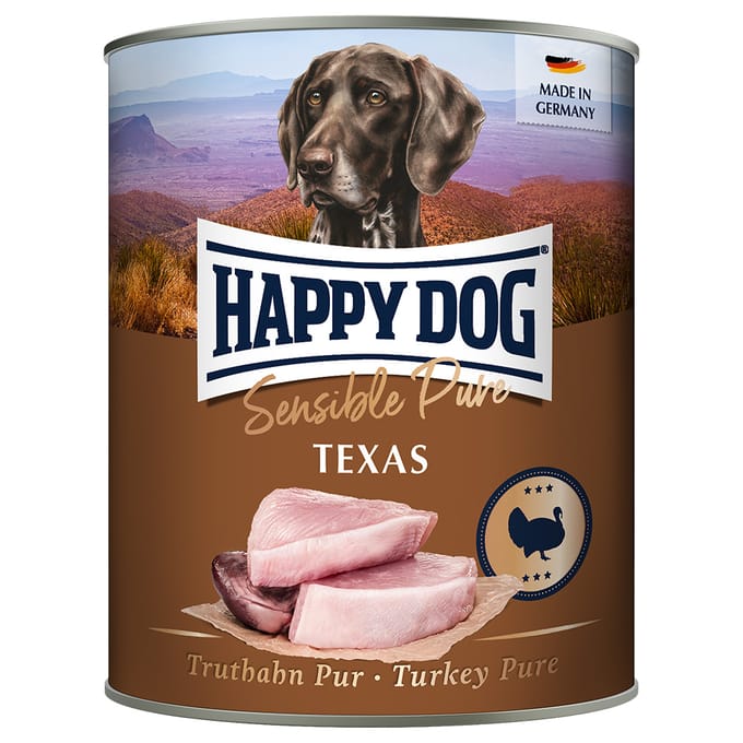 Voordeelpakket Happy Dog Puur 24 x 800 g Hondenvoer - Kalkoen puur