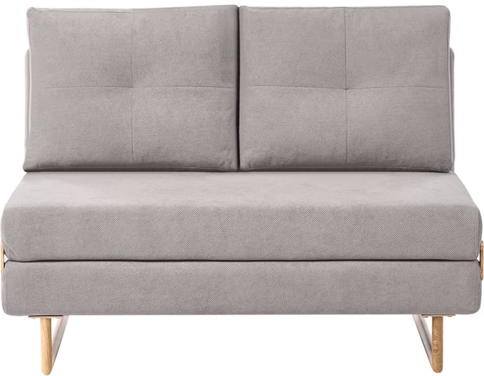 JERSLEV - 2-zits slaapbank - Grijs - Polyester