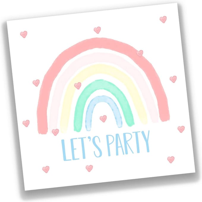 uitnodiging kinderfeestje regenboog - rainbow - regenboog - feest