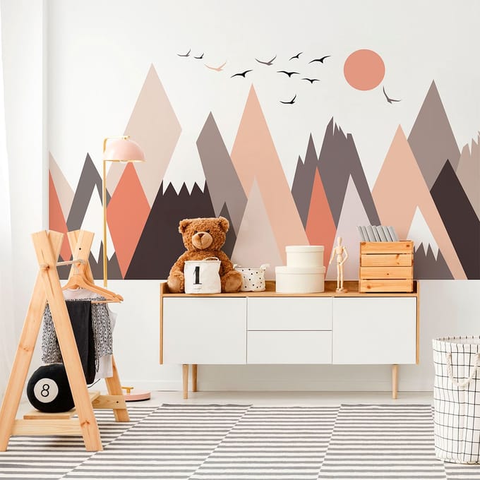 Kinderstickers van Scandinavische bergen, Fransika, 40 x 60 cm