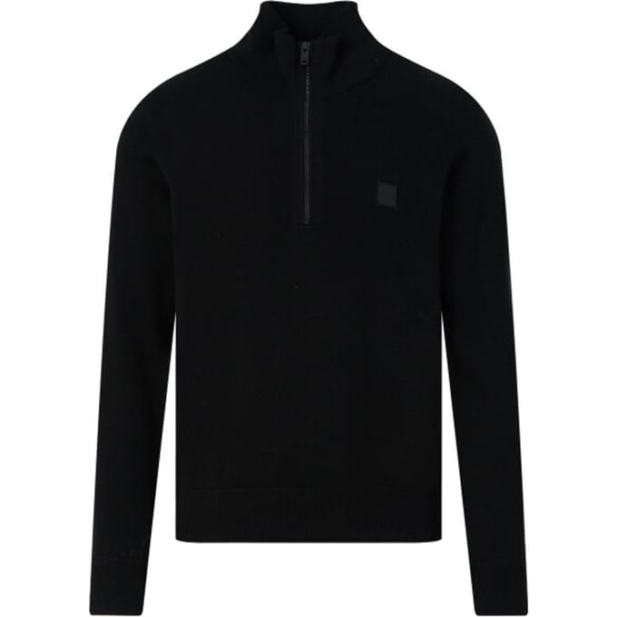 BOSS Kanobix Half Zip Trui Zwart - Maat M - Heren - Quarter zip