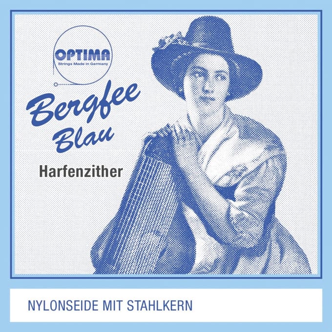 Optima Harpzither Nylon snaren Set Bergfee Blau MS32-1331