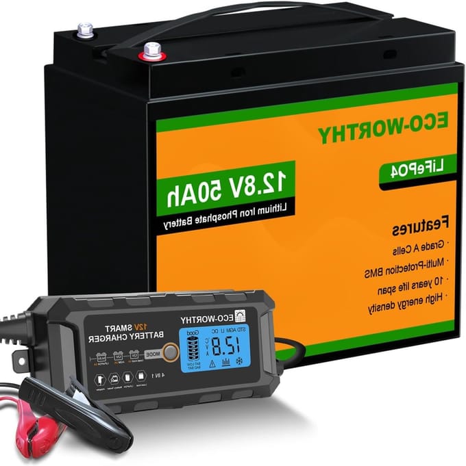 Lithium Batterij - Energie Opslag - Varen Caravan - Lange Levensduur - 50Ah 12V