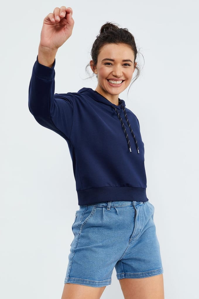 Ontspannen Hoodie Met Strikdetail