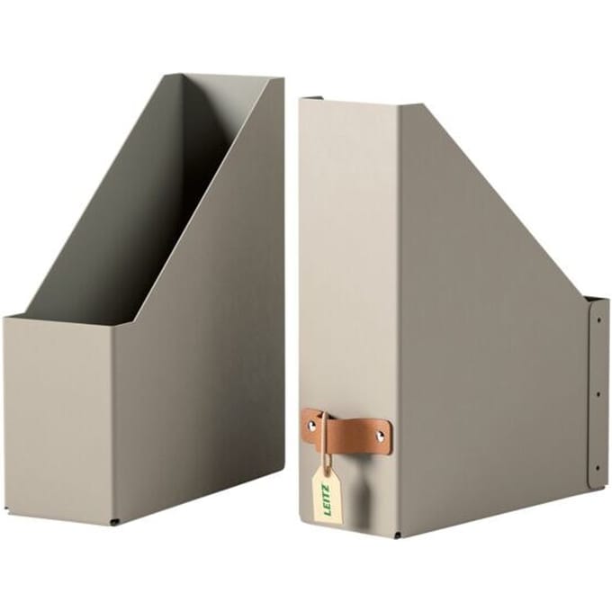 Leitz Puro Tijdschriftencassette - 100% Gerecycled Karton - Set van 2 - Beige