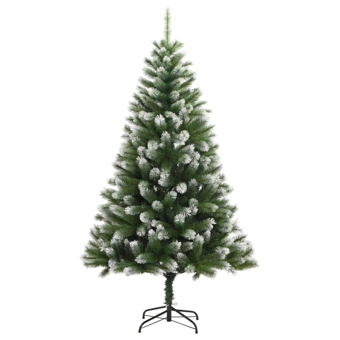 vidaXL - Kunstkerstboom - met - scharnieren - en - sneeuw - 210 - cm