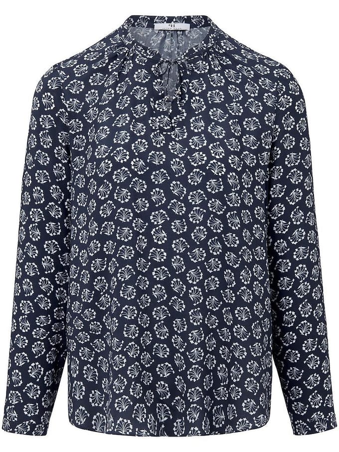 Blouse ­lange mou­wen Van Peter Hahn blauw