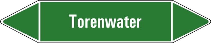 Torenwater leidingmarkering op vel 252 x 52 mm - 3 per vel