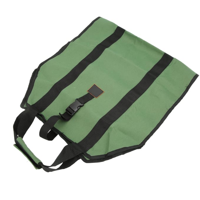 Houtzakdrager Multifunctioneel Duurzaam Draagbaar Grote Capaciteit Canvas Houthouder Groen black