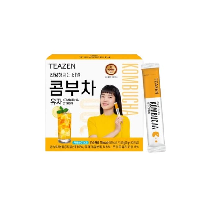 BTS' Jungkook Teazen Kombucha 8 Smaak 5g 30 Sticks per doos Citron flavor 30sticks