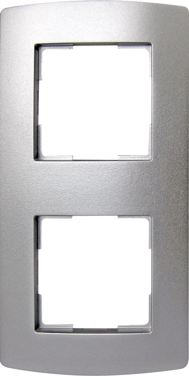 Dubbele afdekplaat - Verticaal / Horizontaal - Inox
