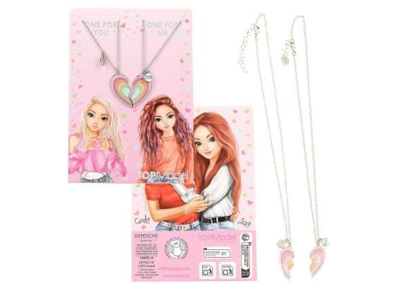 Depesche - TOPModel BFF ketting met gedeeld hart - 1 set