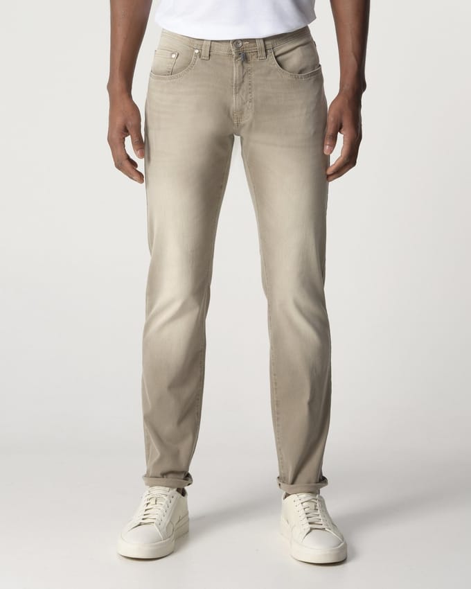 Pierre Cardin Broek Lyon Future Flex Beige - Maat W 36 - L 34 - Heren - Five-pocket broek