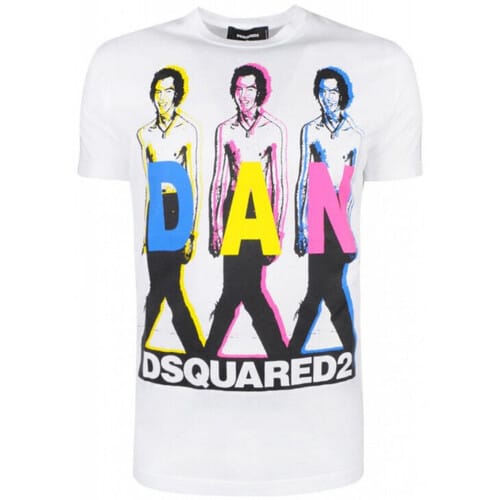 T-shirt Korte Mouw Dsquared T-SHIRT S74GD0498 WHITE