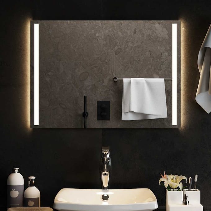 vidaXL - Badkamerspiegel - LED - 70x50 - cm