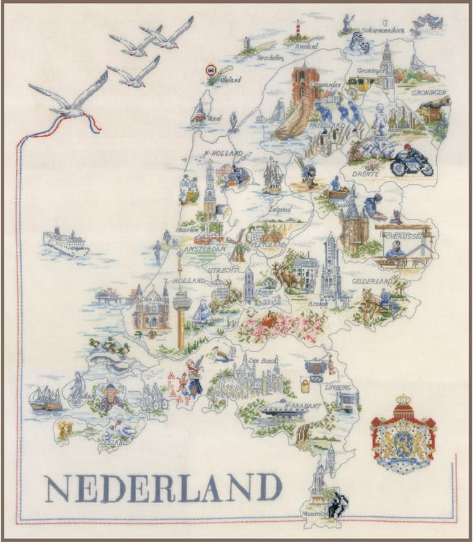 Lanarte - Telpakket kit - Kaart van Nederland - PN-0175289