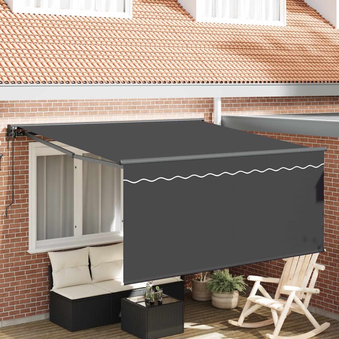 vidaXL - Uitschuifbare - luifel - Antraciet - 300 - x - 250 - cm