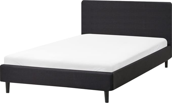 FITOU - Tweepersoonsbed - Zwart - 120 x 200 cm - Polyester