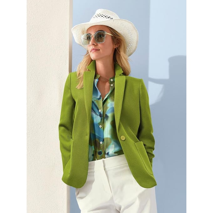 Lange blazer Van Fadenmeister Berlin groen
