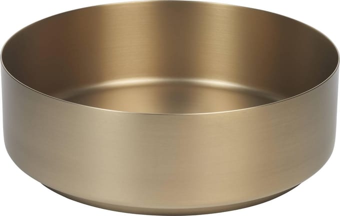 Ben Stradius Ronde Waskom - Ø 36x12 cm - RVS - Messing - Wastafel - Opbouw