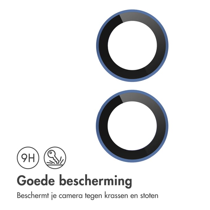 imoshion Camera Lens Protector - Geschikt voor iPhone 16/ iPhone 16 Plus - 2 Pack - Ultramarine